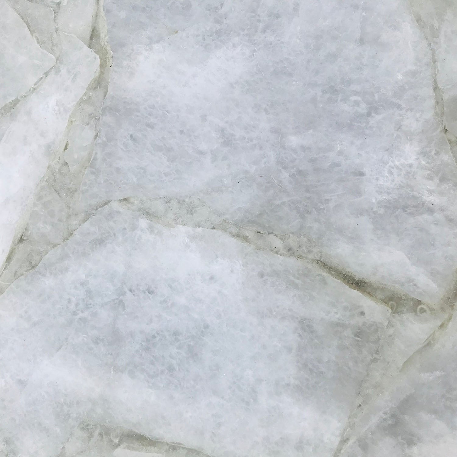 White Agate Round Edge Side/Coffee Table