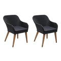 NNEVL Outdoor Chairs with Cushions 2 pcs Poly Rattan Black