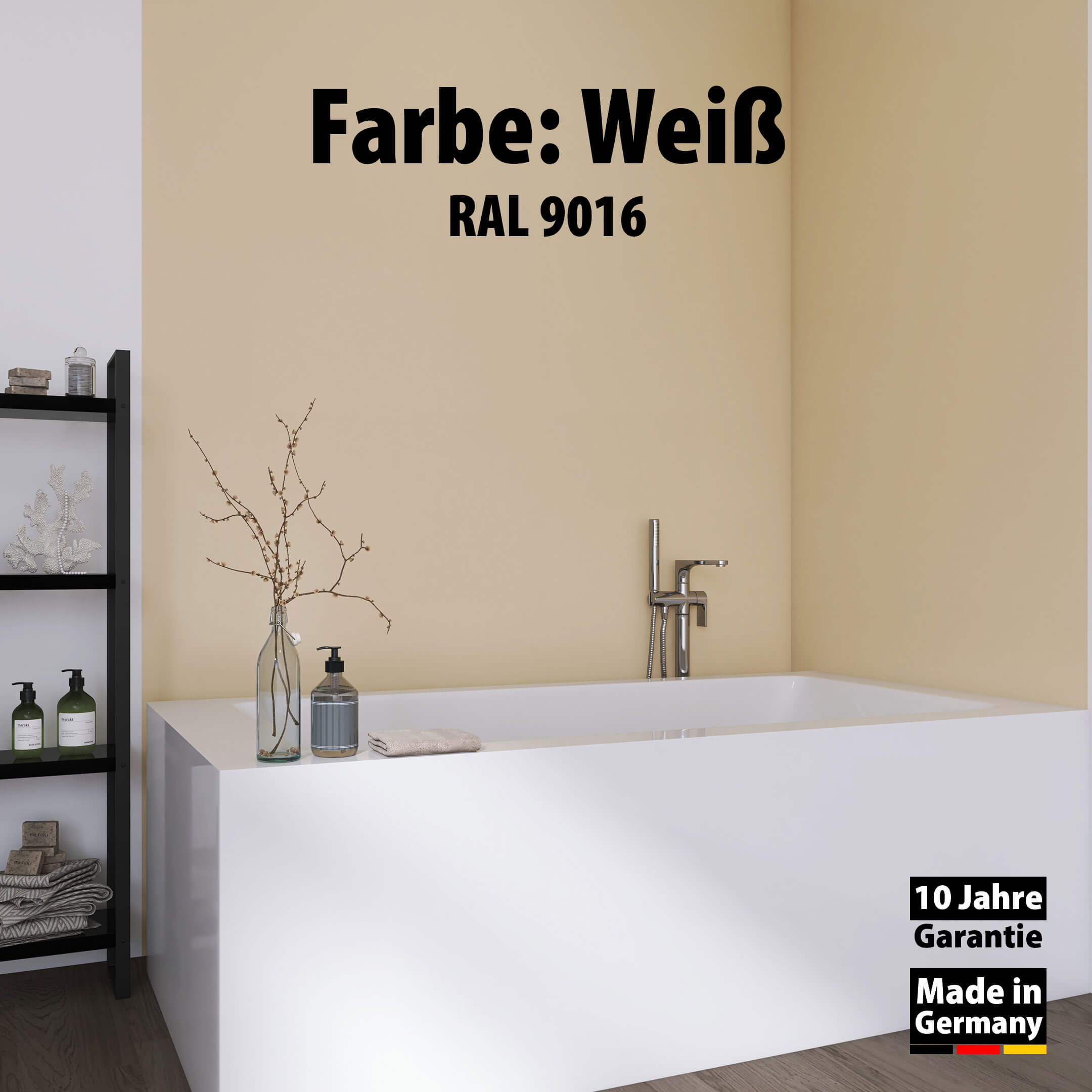 Duschrückwand - Beige Creme (250x100/200x100)