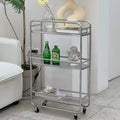 Stainless Steel Bar Cart with Wheels