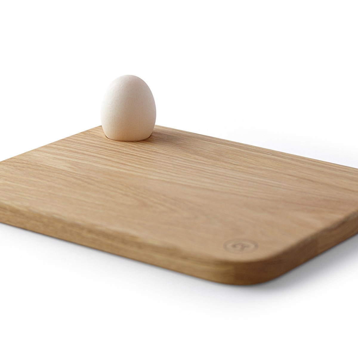Edles »Ei-Pad« Schneidebrett aus Eichenholz (B-Ware)