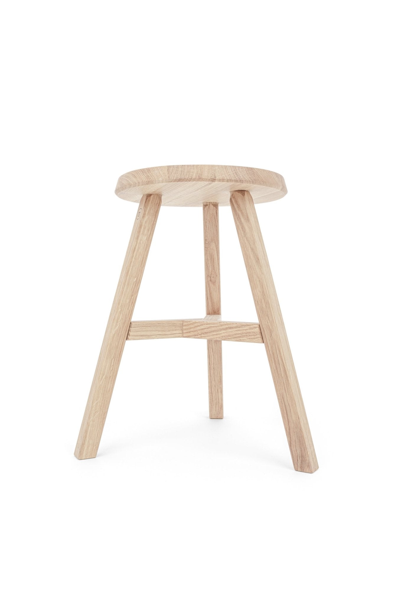 Eleganter Hocker »Lia« aus Eichenholz in Naturoptik