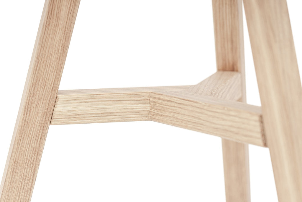 Eleganter Hocker »Lia« aus Eichenholz in Naturoptik