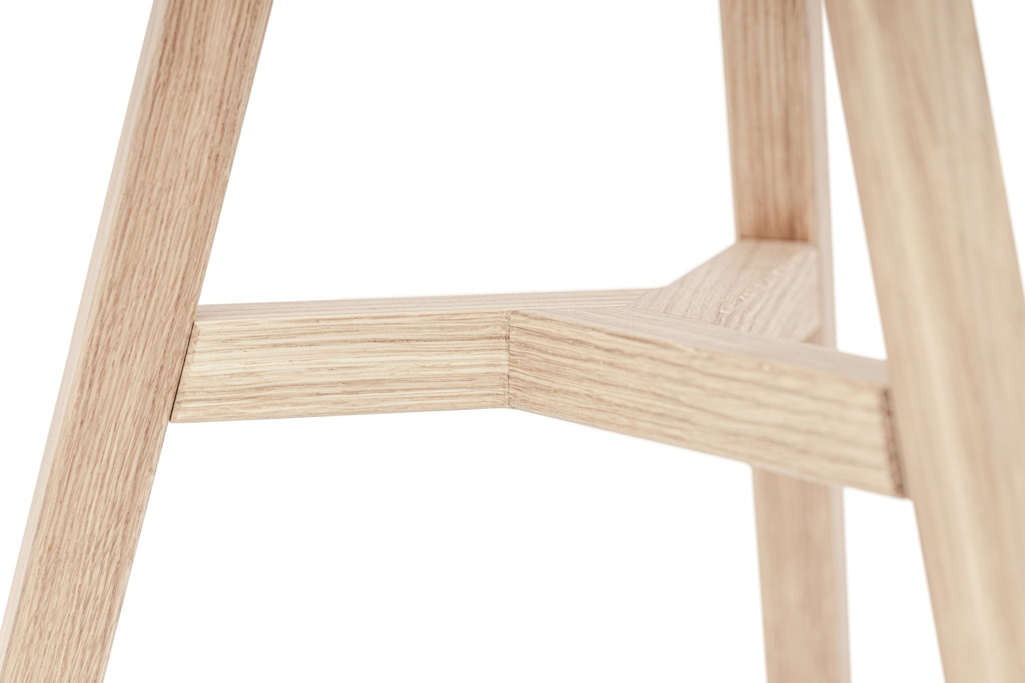 Eleganter Hocker »Lia« aus Eichenholz in Naturoptik