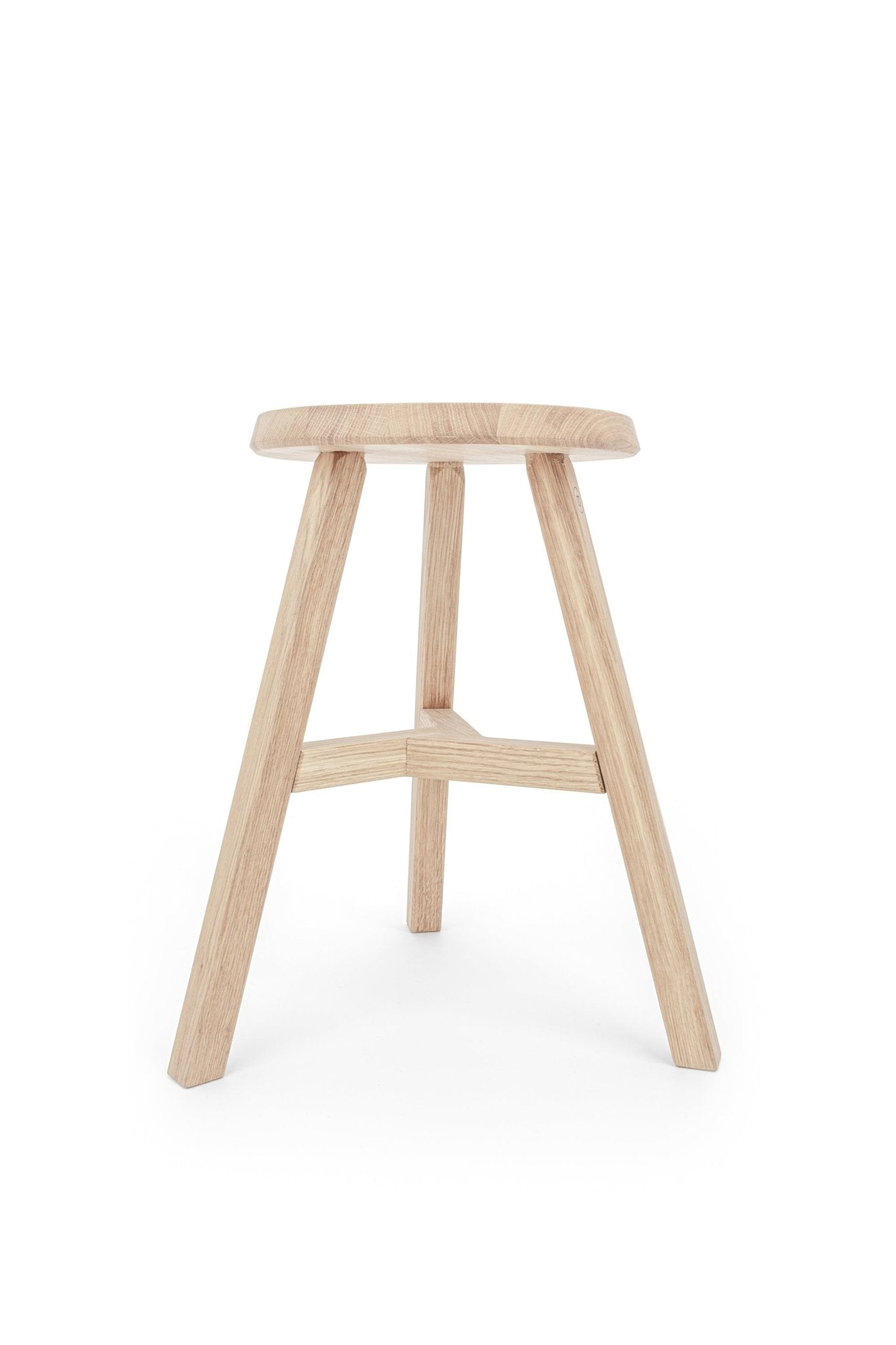 Eleganter Hocker »Lia« aus Eichenholz in Naturoptik