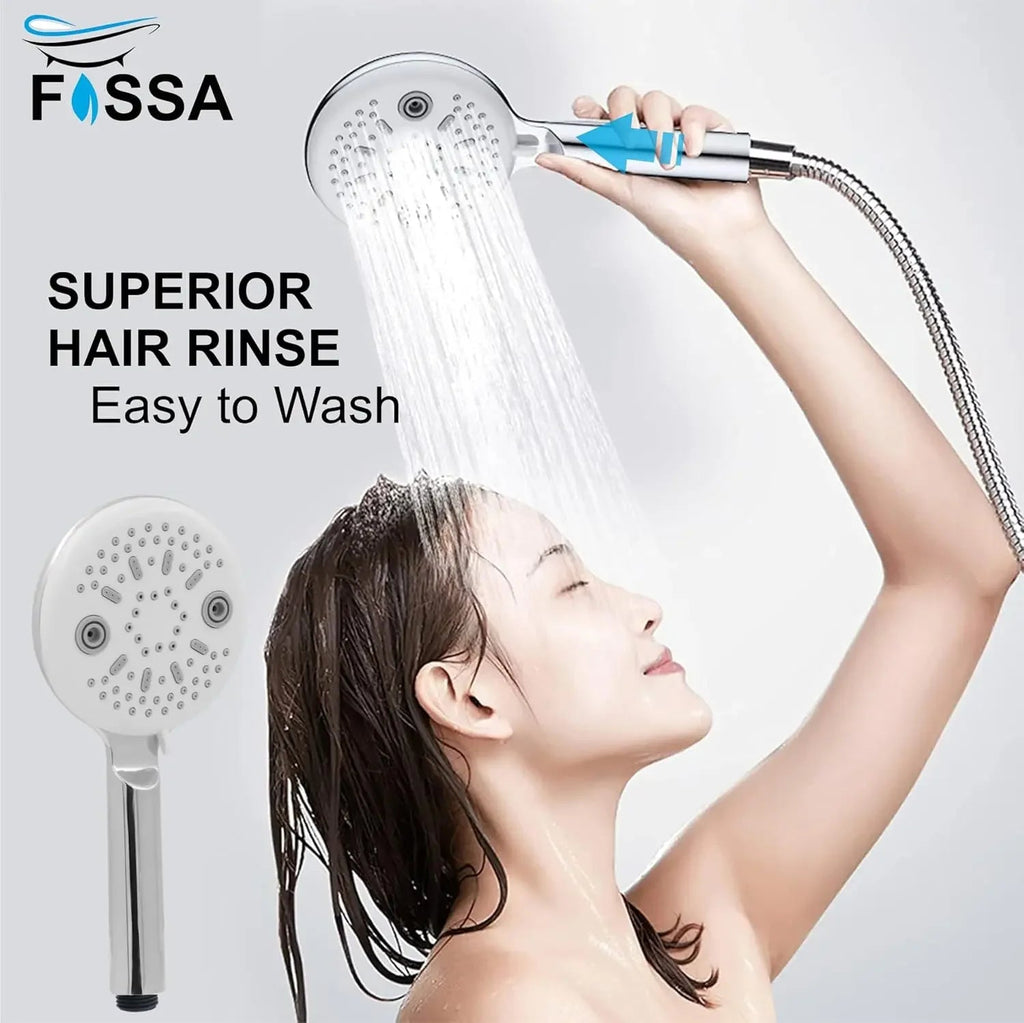 Panda 3 Sprey Modes Chrome Finish Hand Shower With 1.5 Meter Hose Pipe & Hook