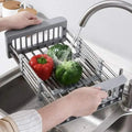 20 Inches Adjustable Vegetable Basket/Strainer Grey