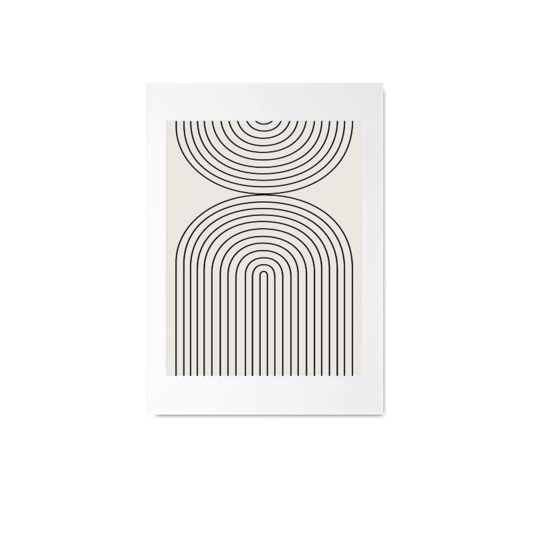 Poster Gesichter Linien und abstrakte Formen als Deko Print ohne Rahmen